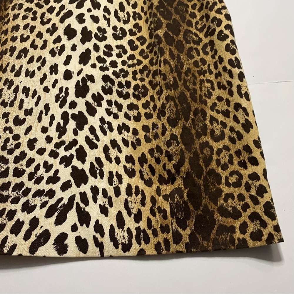Love Moschino Leopard Cheetah Print Sleeveless Midi Dress Bow Decoration Size 6 - Picture 5 of 7